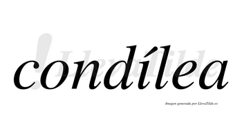 Condílea  lleva tilde con vocal tónica en la «i»