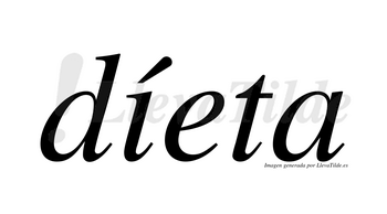 Díeta  lleva tilde con vocal tónica en la «i»