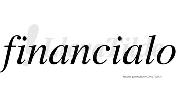 Financialo  no lleva tilde con vocal tónica en la segunda «a»