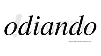 Odiando  no lleva tilde con vocal tónica en la «a»