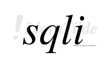 Sqli  no lleva tilde con vocal tónica en la «i»