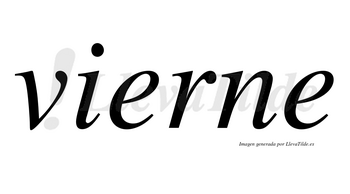 Vierne no lleva tilde con vocal tónica en la primera «e»