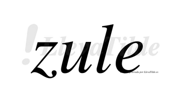Zule no lleva tilde con vocal tónica en la «u»