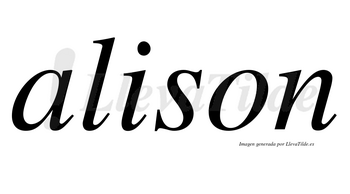 Alison no lleva tilde con vocal tónica en la «i»