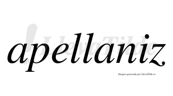 Apellaniz  no lleva tilde con vocal tónica en la «i»