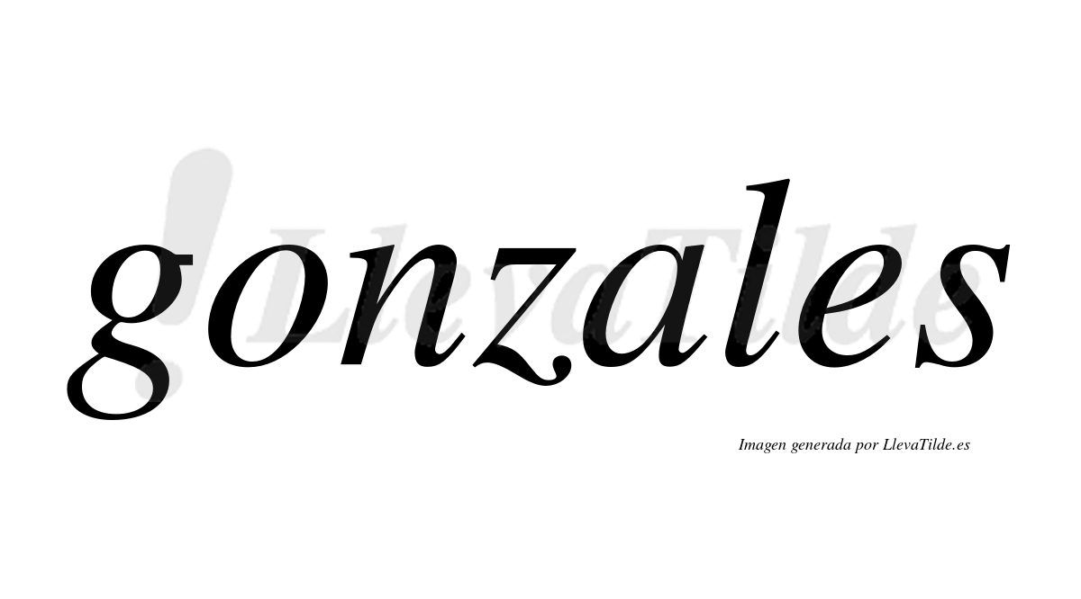 Gonzales  no lleva tilde con vocal tónica en la "a"