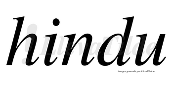 Hindu no lleva tilde con vocal tónica en la «i»