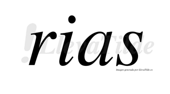 Rias no lleva tilde con vocal tónica en la «a»
