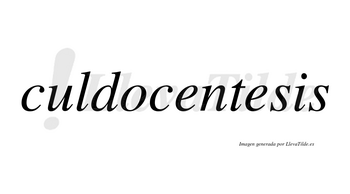 Culdocentesis  no lleva tilde con vocal tónica en la segunda «e»