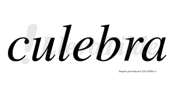 Culebra  no lleva tilde con vocal tónica en la «e»