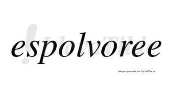 Espolvoree no lleva tilde con vocal tónica en la segunda «e»