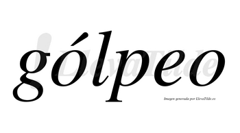 Gólpeo lleva tilde con vocal tónica en la primera «o»