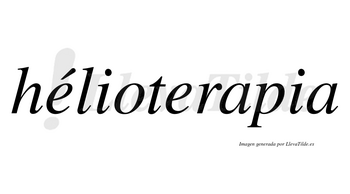 Hélioterapia lleva tilde con vocal tónica en la primera «e»