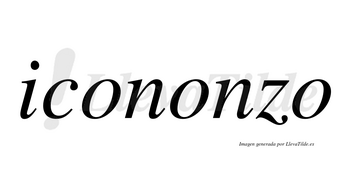 Icononzo no lleva tilde con vocal tónica en la segunda «o»
