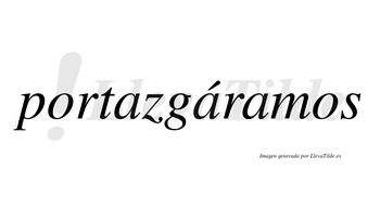 Portazgáramos  lleva tilde con vocal tónica en la segunda «a»