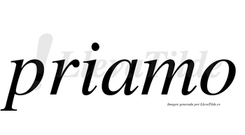 Priamo  no lleva tilde con vocal tónica en la «a»