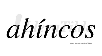 Ahíncos  lleva tilde con vocal tónica en la «i»