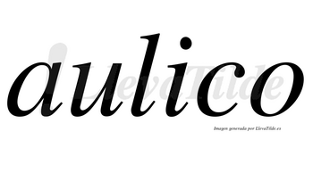 Aulico no lleva tilde con vocal tónica en la «i»