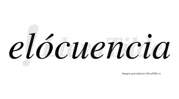 Elócuencia lleva tilde con vocal tónica en la «o»