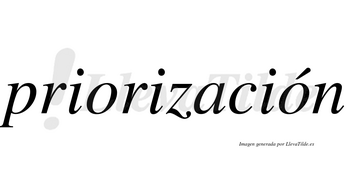 Priorización  lleva tilde con vocal tónica en la segunda «o»