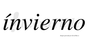 Ínvierno  lleva tilde con vocal tónica en la primera «i»