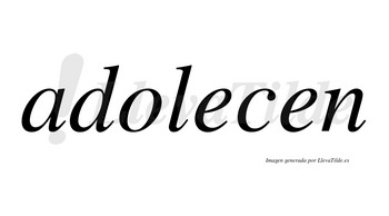 Adolecen  no lleva tilde con vocal tónica en la primera «e»