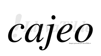 Cajeo  no lleva tilde con vocal tónica en la «e»
