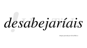 Desabejaríais  lleva tilde con vocal tónica en la primera «i»