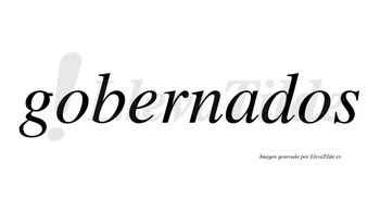 Gobernados  no lleva tilde con vocal tónica en la «a»