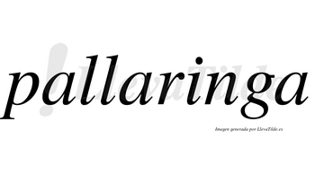 Pallaringa no lleva tilde con vocal tónica en la «i»