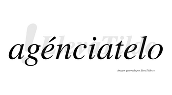 Agénciatelo  lleva tilde con vocal tónica en la primera «e»