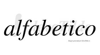 Alfabetico no lleva tilde con vocal tónica en la «i»