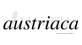 Austriaca no lleva tilde con vocal tónica en la segunda «a»