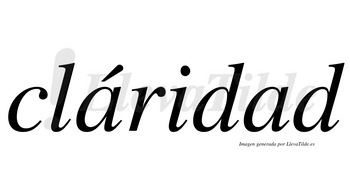 Cláridad lleva tilde con vocal tónica en la primera «a»