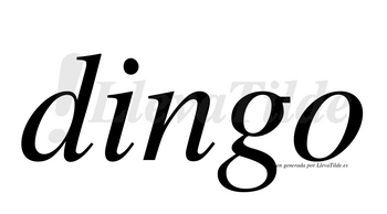 Dingo  no lleva tilde con vocal tónica en la «i»