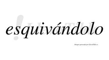 Esquivándolo lleva tilde con vocal tónica en la «a»