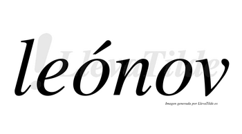 Leónov  lleva tilde con vocal tónica en la primera «o»