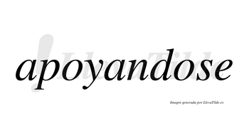 Apoyandose no lleva tilde con vocal tónica en la segunda «o»