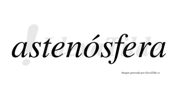 Astenósfera  lleva tilde con vocal tónica en la «o»