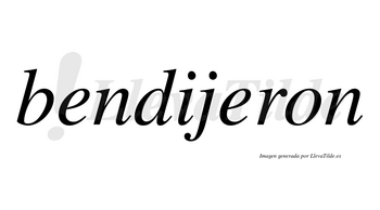 Bendijeron no lleva tilde con vocal tónica en la segunda «e»