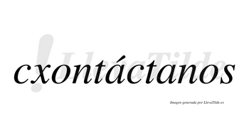 Cxontáctanos  lleva tilde con vocal tónica en la primera «a»