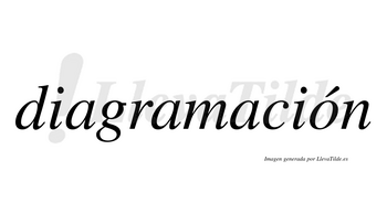 Diagramación  lleva tilde con vocal tónica en la «o»