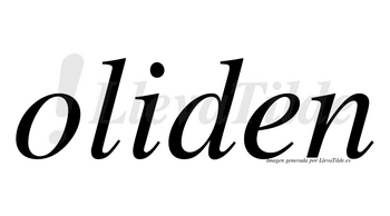 Oliden no lleva tilde con vocal tónica en la «i»