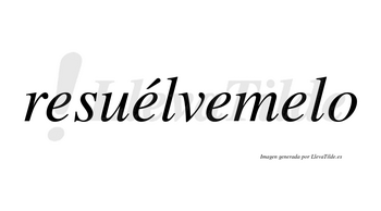 Resuélvemelo lleva tilde con vocal tónica en la segunda «e»