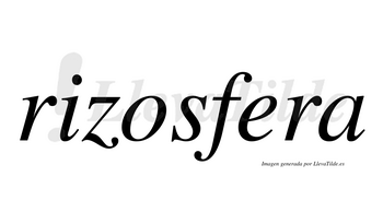 Rizosfera  no lleva tilde con vocal tónica en la «e»