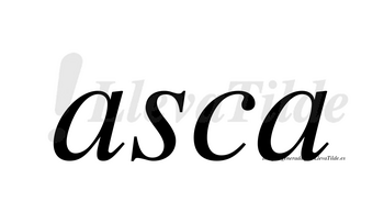 Asca no lleva tilde con vocal tónica en la primera «a»