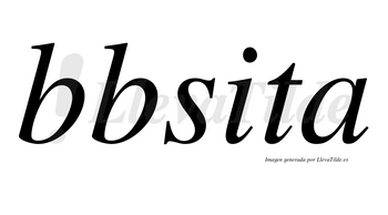 Bbsita no lleva tilde con vocal tónica en la «i»