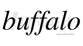 Buffalo no lleva tilde con vocal tónica en la «a»