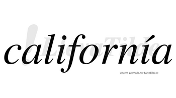 Californía lleva tilde con vocal tónica en la segunda «i»