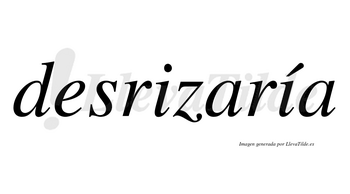 Desrizaría  lleva tilde con vocal tónica en la segunda «i»